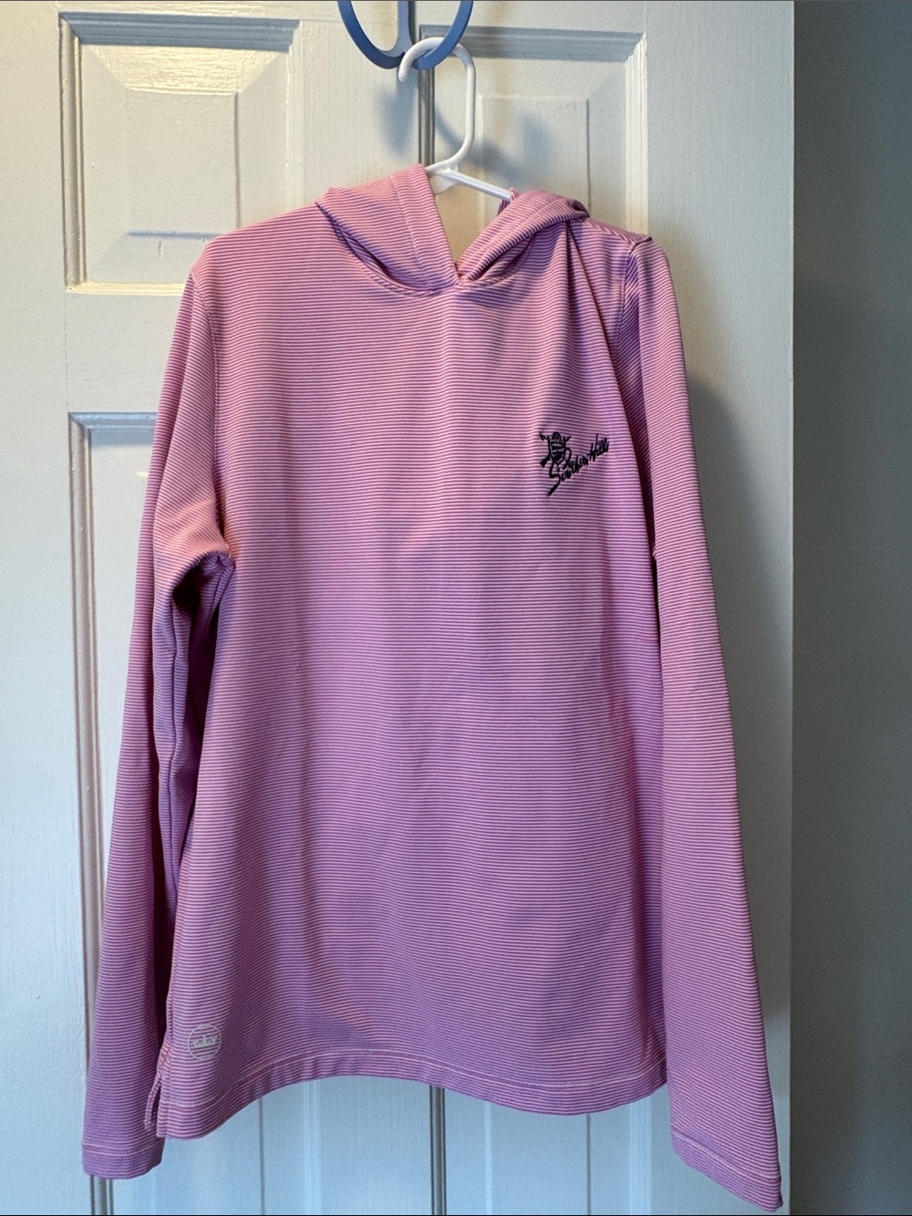 Peter Millar Pink Hooded Long-Sleeve Pullover